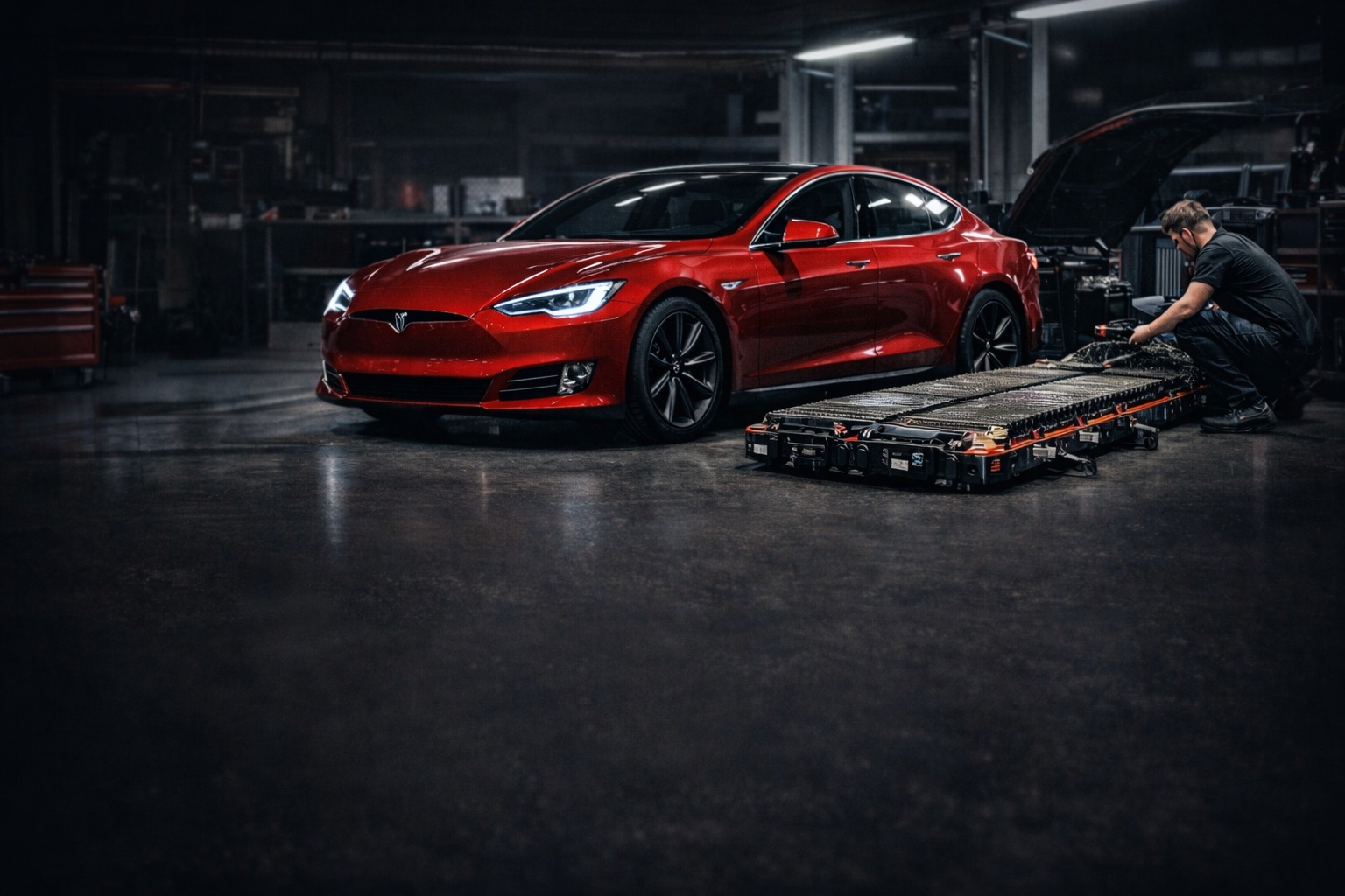 ремонт батареи Tesla в Днепре